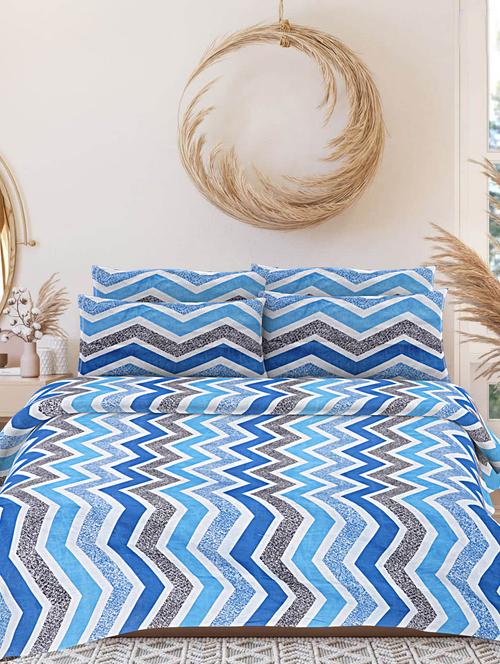 indhome life abstract, cotton double bedsheet with 2 pillow covers, queen size 90 inch by 100 inch,160 tc-soft fabric - 19734292 - Very Small Image - 1