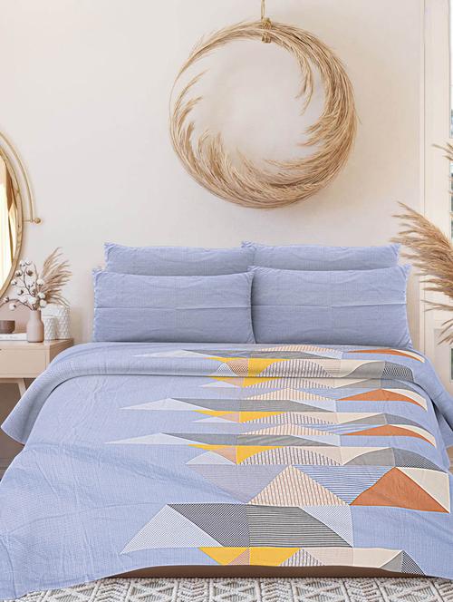 indhome life abstract, cotton double bedsheet with 2 pillow covers, queen size 108 inch by 108 inch,200 tc-soft fabric - 19734308 - Very Small Image - 1