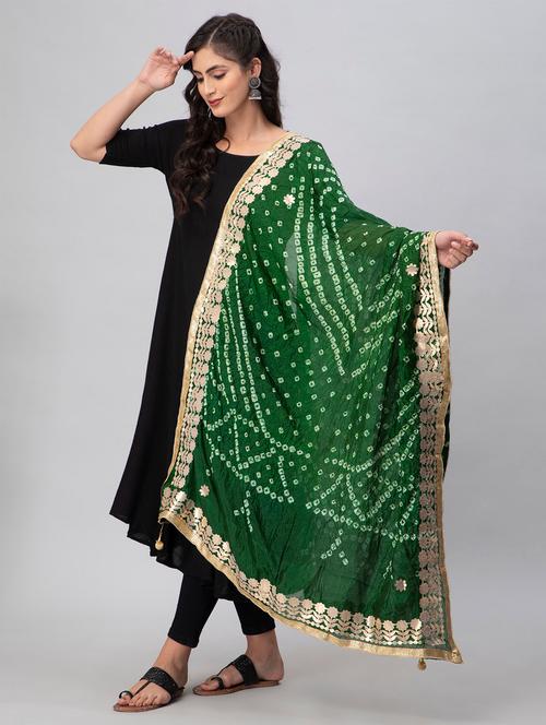 gota work bandhani dupatta - 19734463 - Very Small Image - 1