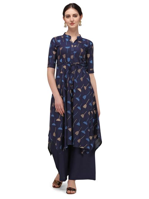 printed kurta palazzo set - 19735654 - Very Small Image - 1