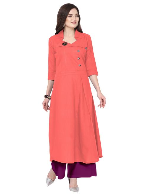 solid kurta palazzo set - 19735768 - Very Small Image - 1