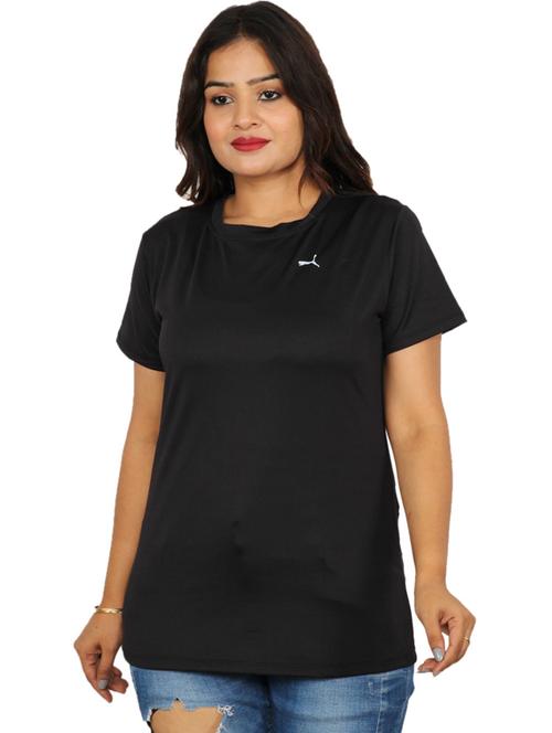 women round neck solid regular tee - 19737424 - Very Small Image - 1