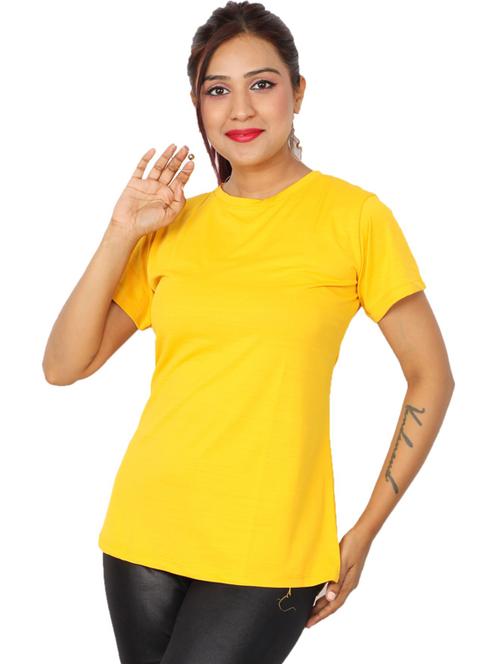yellow elastane regular tshirt - 19737446 - Very Small Image - 1