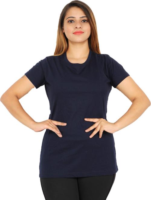 blue cotton blend regular tshirt - 19737615 - Very Small Image - 1