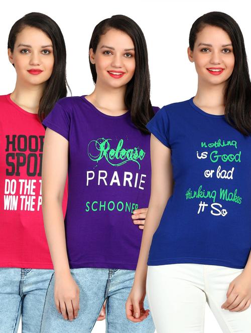 girls round neck printed regular top set - 19738257 - Very Small Image - 1