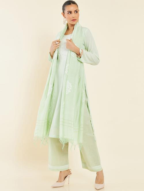 embroidered cotton unstitched suit set - 19738415 - Very Small Image - 1