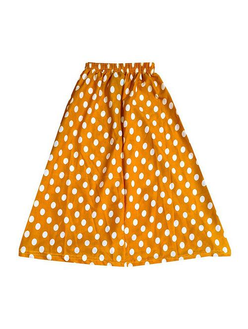 yellow polka dots midi skirt - 19739525 - Very Small Image - 1