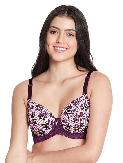 purple nylon tshirt bra - 19740092 - Very Small Image - 1