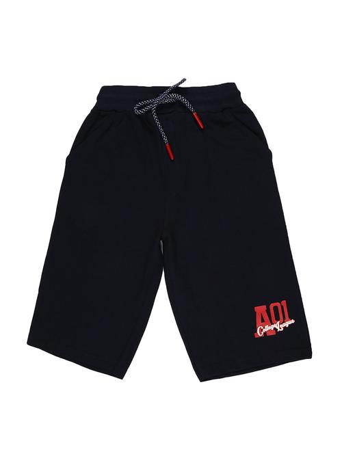navy blue side taped three fourth shorts - 19744865 - Very Small Image - 1