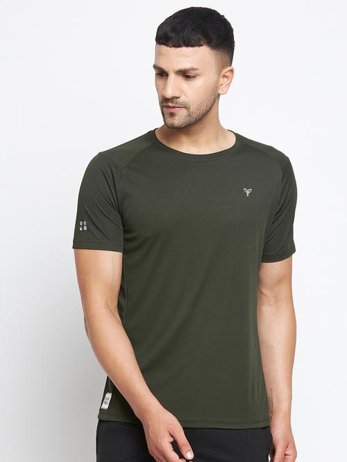 green solid regular t-shirt - 19747451 - Very Small Image - 1