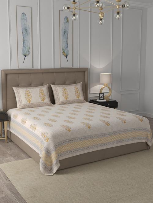 cotton printed king size bedsheet - 19747461 - Very Small Image - 1