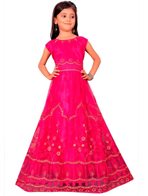 girls round neck sleeveless frock - 19749236 - Very Small Image - 1