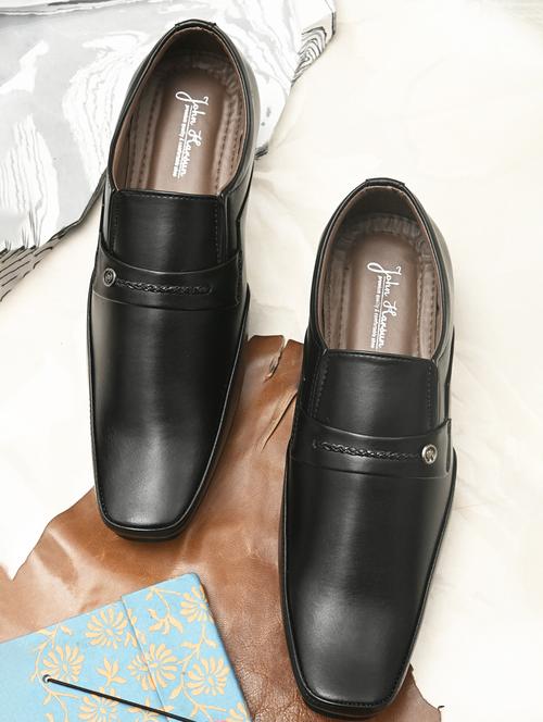 mens black solid slip on - 19749758 - Very Small Image - 1