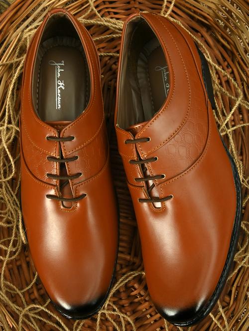 tan pu laceup derbies - 19749797 - Very Small Image - 1