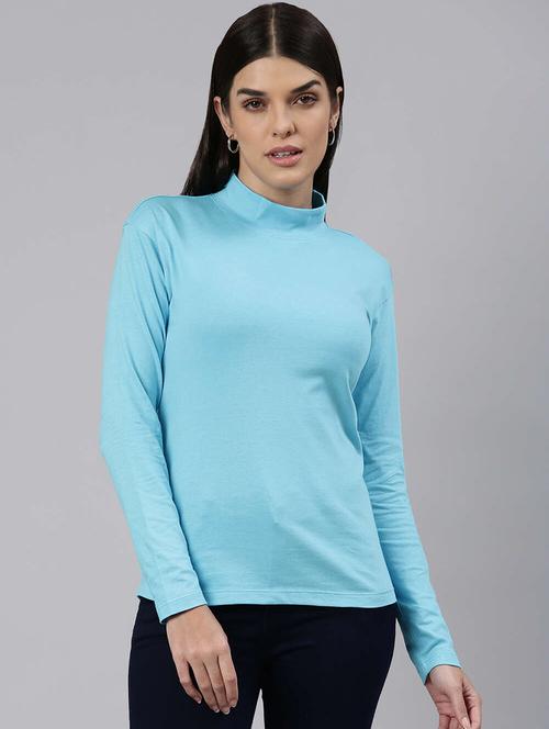 high neck solid regular top - 19749973 - Very Small Image - 1