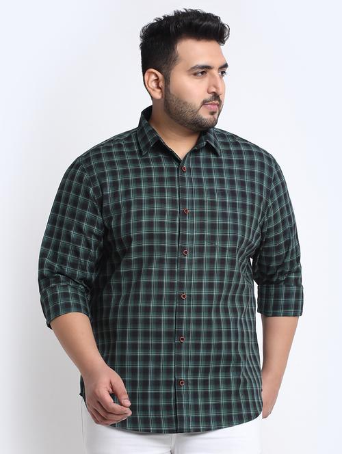 green cotton casual shirt - 19750079 - Very Small Image - 1