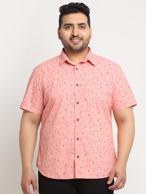 mens leaf print casual shirt - 19750110 - Very Small Image - 1