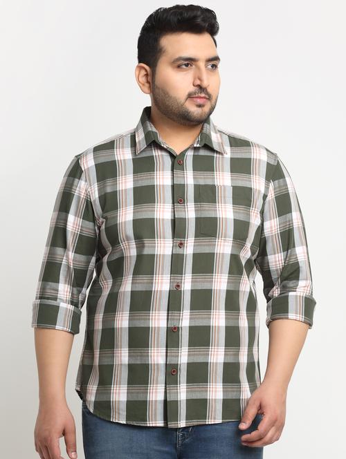 green cotton casual shirt - 19750127 - Very Small Image - 1