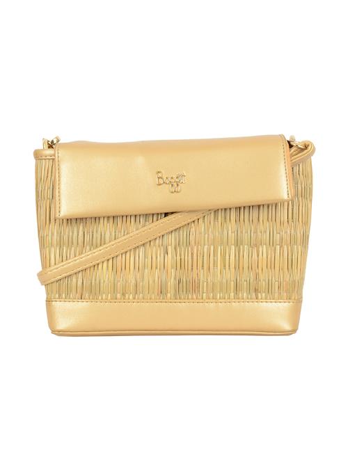 gold cotton polyester blend sling bag - 19751065 - Very Small Image - 1