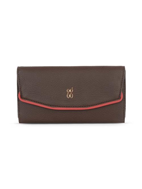 brown cotton polyester blend wallet - 19751204 - Very Small Image - 1