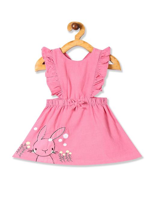 pink cotton frock - 19751585 - Very Small Image - 1