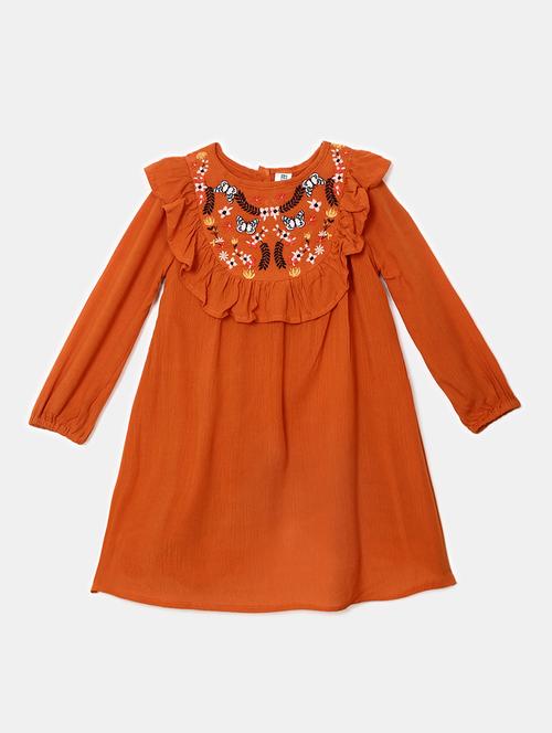 orange cotton frock - 19751629 - Very Small Image - 1