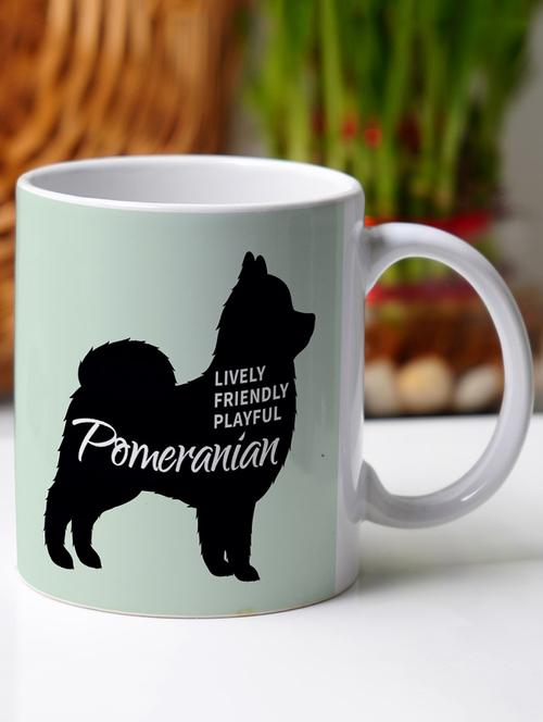 crazy corner pomeranian printed mug - 19751780 - Very Small Image - 1