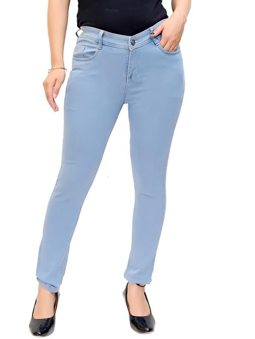 light blue solid denim full length jean - 19752683 - Very Small Image - 1