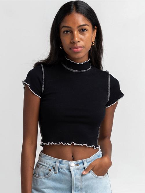 solids hosiery crop top - 19752817 - Very Small Image - 1