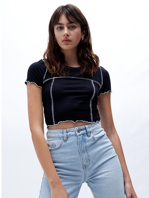 solids hosiery crop top - 19752819 - Very Small Image - 1