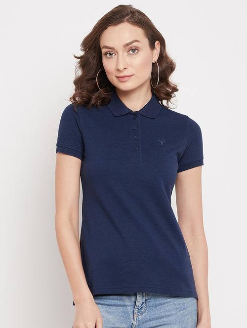 women's plain polo neck t-shirt - 19753109 - Very Small Image - 1