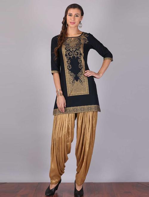 blue printed short kurti - 19753156 - Very Small Image - 1