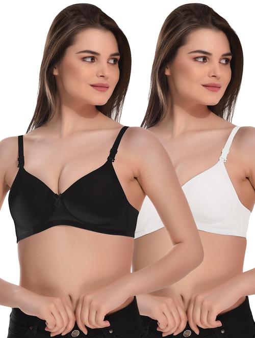 multi colored cotton blend tshirt bra - 19754946 - Very Small Image - 1