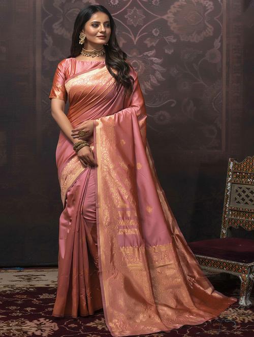 women's banarasi saree with blouse - 19755056 - Very Small Image - 1