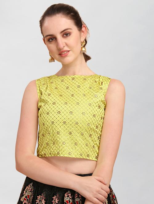 yellow printed crop top - 19755712 - Very Small Image - 1