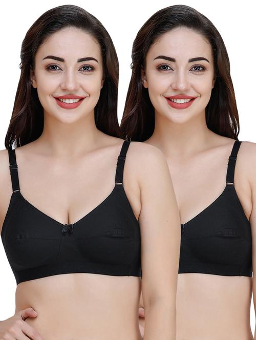 pack of 2 solid regular bra - 19756004 - Very Small Image - 1