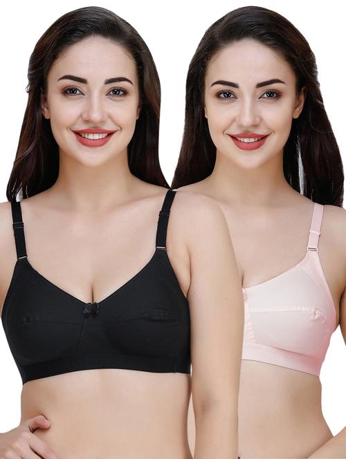 pack of 2 solid regular bra - 19756008 - Very Small Image - 1