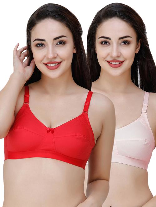 pack of 2 solid regular bra - 19756009 - Very Small Image - 1