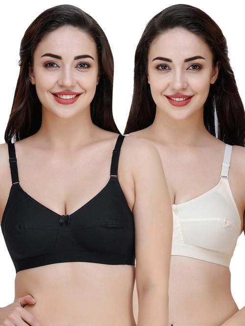 pack of 2 solid regular bra - 19756020 - Very Small Image - 1