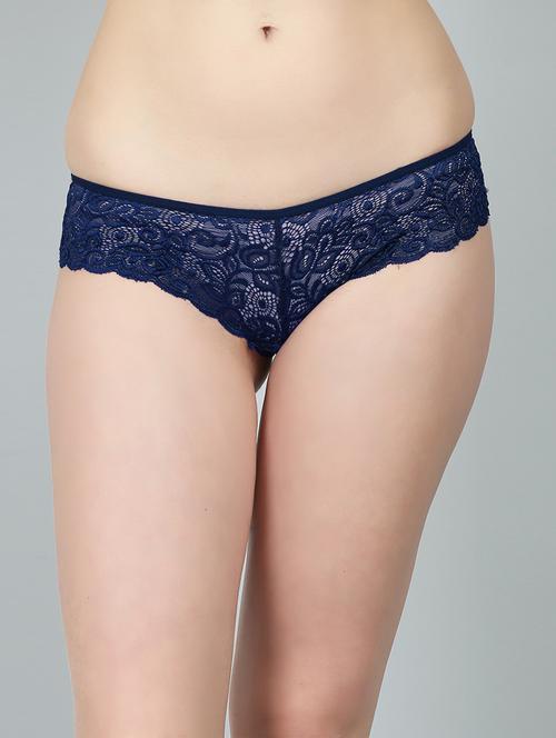 navy blue nylon bikini panty - 19756071 - Very Small Image - 1