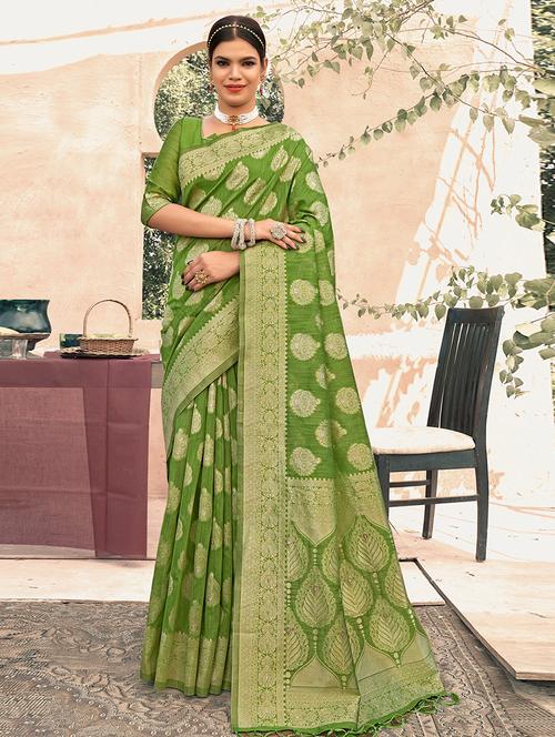 women's banarasi saree - 19757140 - Very Small Image - 1
