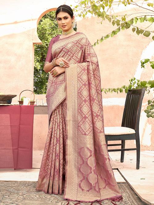 pink cotton saree - 19757159 - Very Small Image - 1