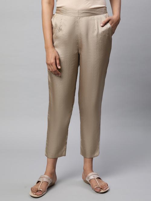 women solids calf length trousers - 19757793 - Very Small Image - 1
