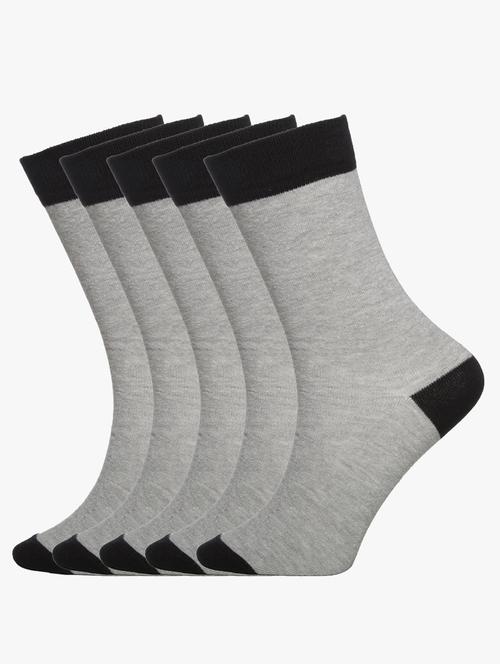 pack of 5 grey solid socks - 19762381 - Very Small Image - 1