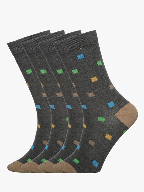 pack of 4 grey printed socks - 19762425 - Very Small Image - 1