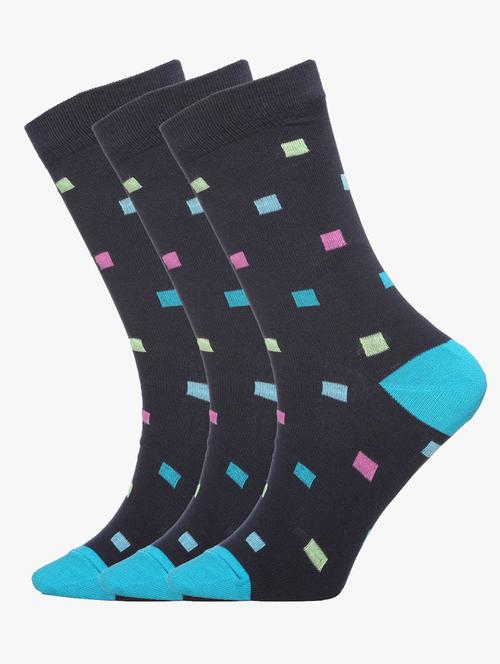 pack of 3 black printed socks - 19762470 - Very Small Image - 1