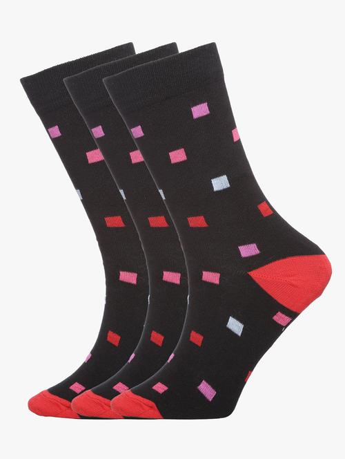 pack of 3 black printed socks - 19762472 - Very Small Image - 1