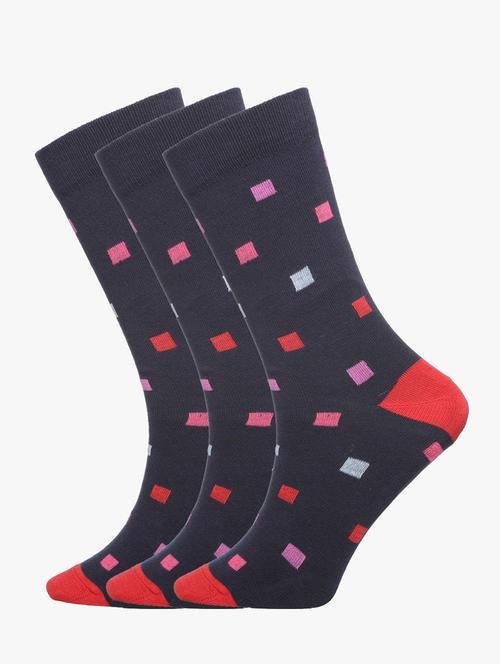 pack of 3 black printed socks - 19762474 - Very Small Image - 1