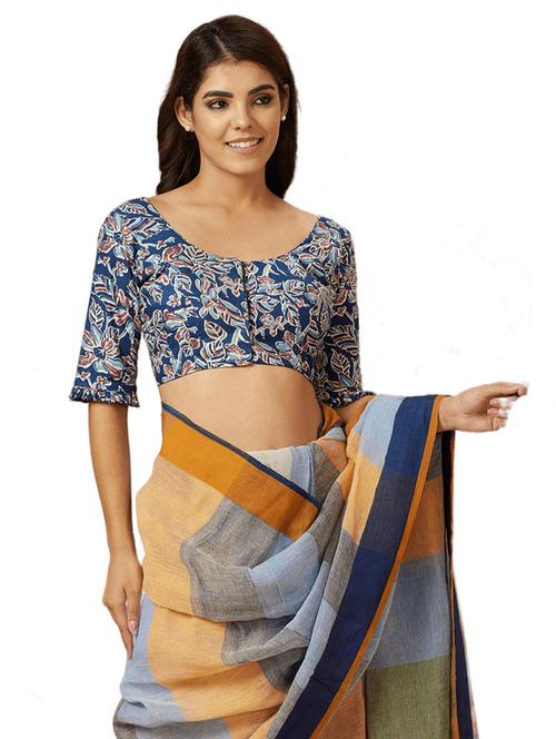 blue cotton printed blouse - 19763345 - Very Small Image - 1