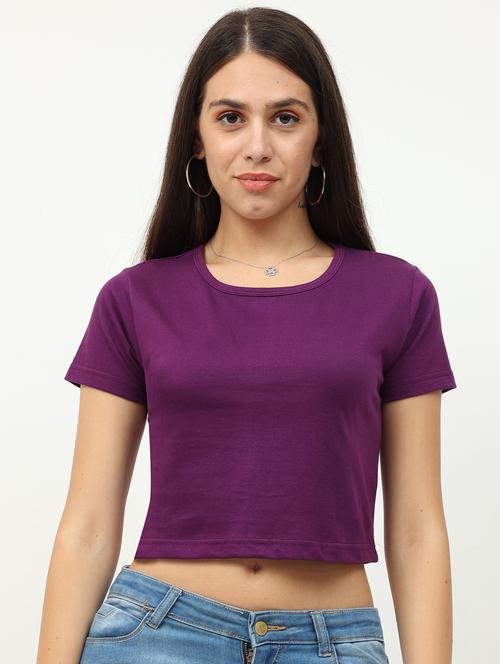 purple cotton crop top - 19763566 - Very Small Image - 1